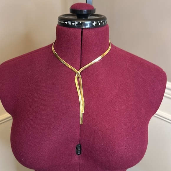 Uncommon James VENETIAN HERRINGBONE Y-NECKLACE IN GOLD - Picture 2 of 6